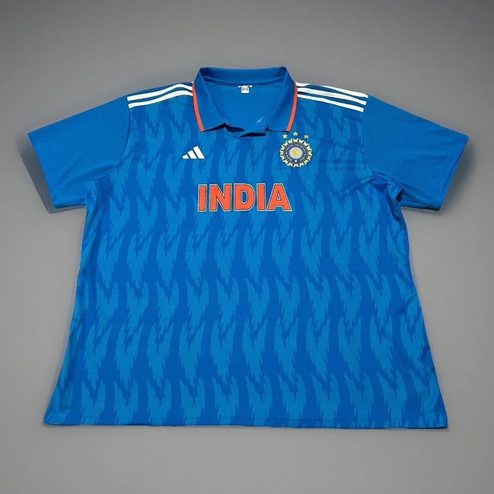 Adidas Mens Blue Board Of Control For Cricket India Aeroready Odi Fan Jersey 3XL